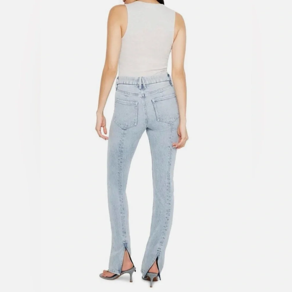 NWT Good American Good Classic Stacked Zip Skinny‎ Jeans in Indigo Size 6 or 28